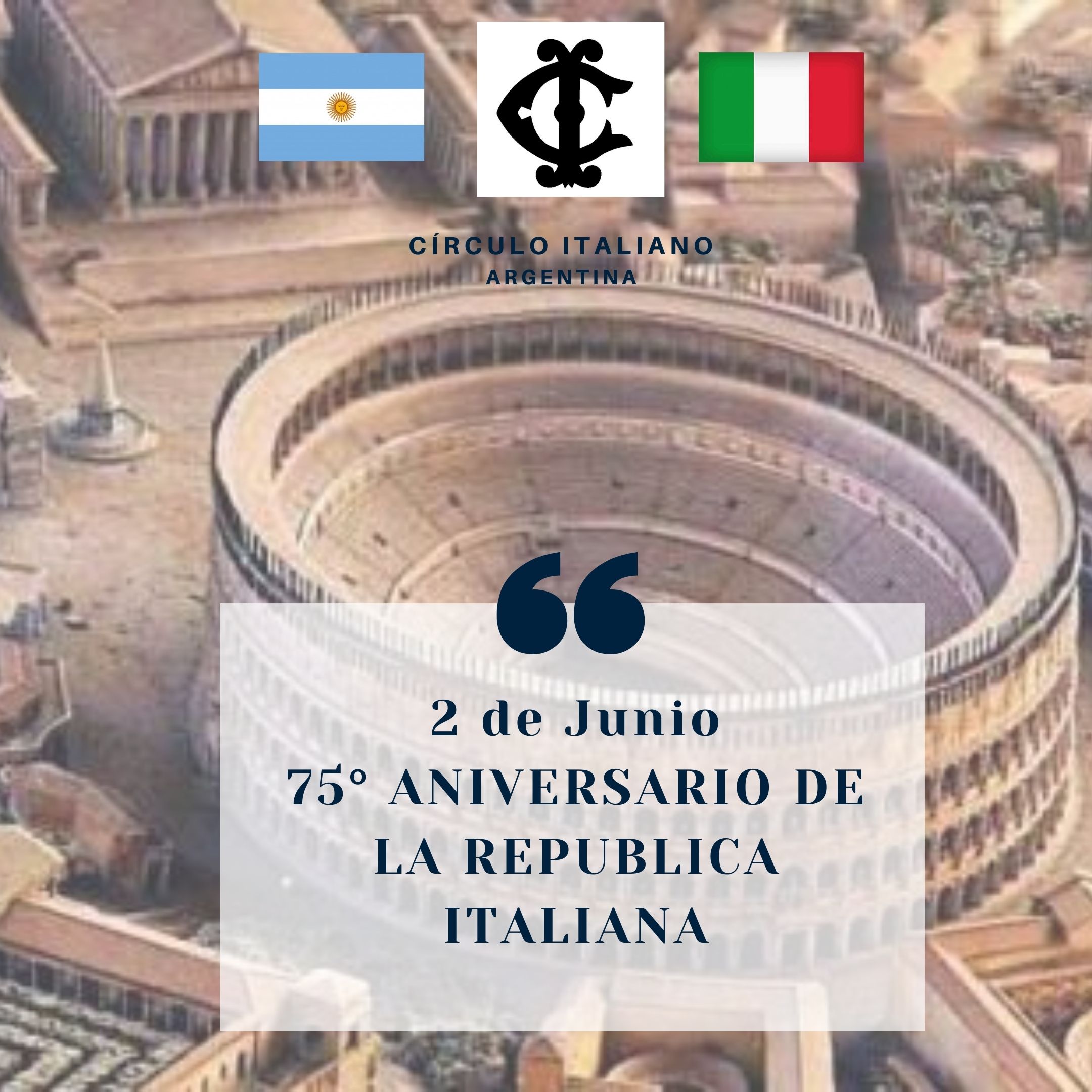 75° Aniversario de la Republica Italiana